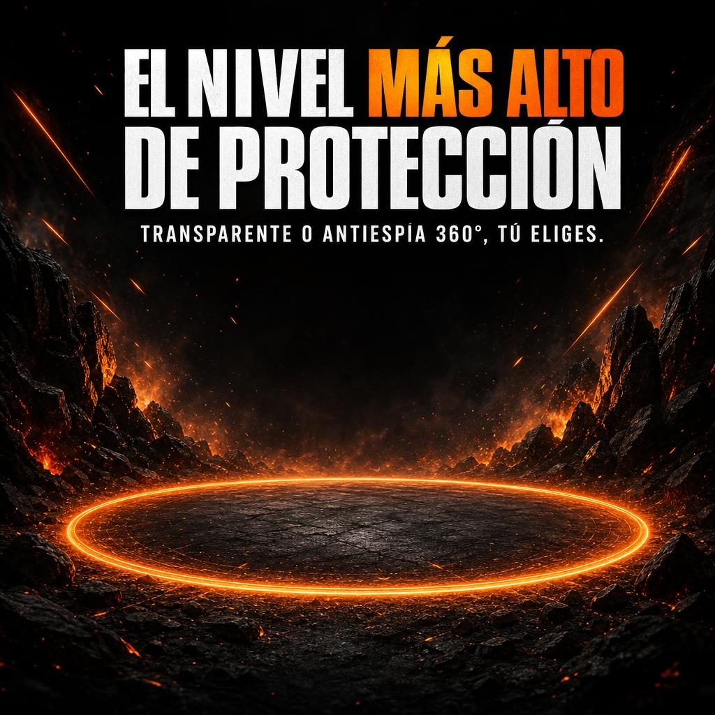El nivel más alto de protección: transparente o antiespía 360°