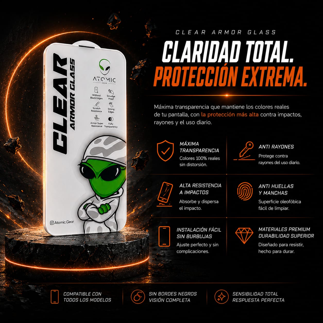 Vidrio premium súper blindado