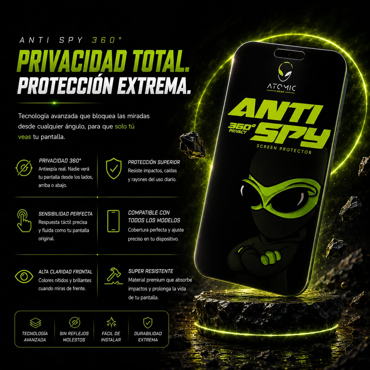 Vidrio premium súper blindado